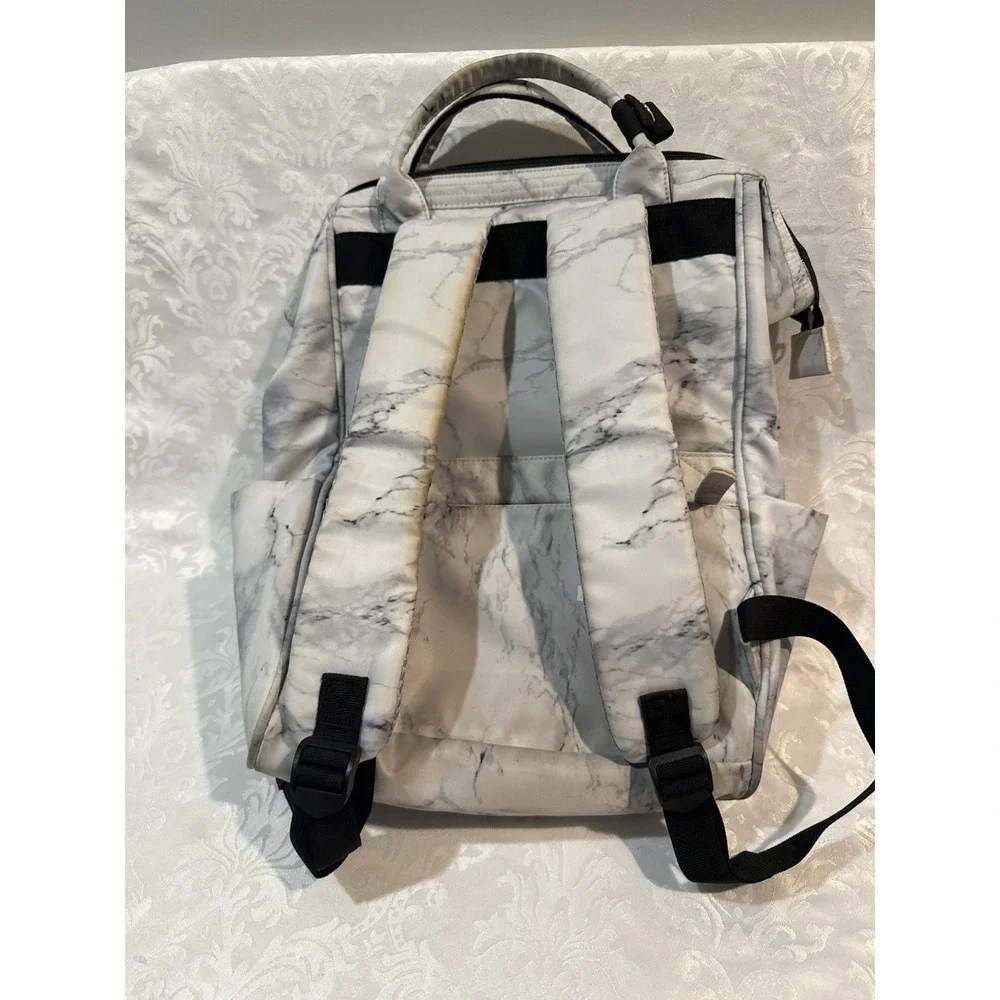 Lokass Utilitytool Travel Laptop Backpack Mens OS White Grey Marble Good Utility